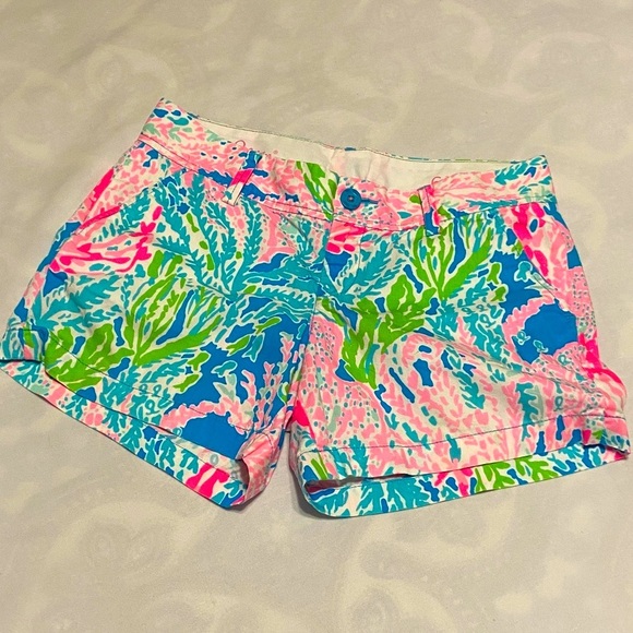 Lilly Pulitzer The Callahan Shorts Let’s Cha Cha Vibrant colors Mid Rise Size 6 - Picture 7 of 12
